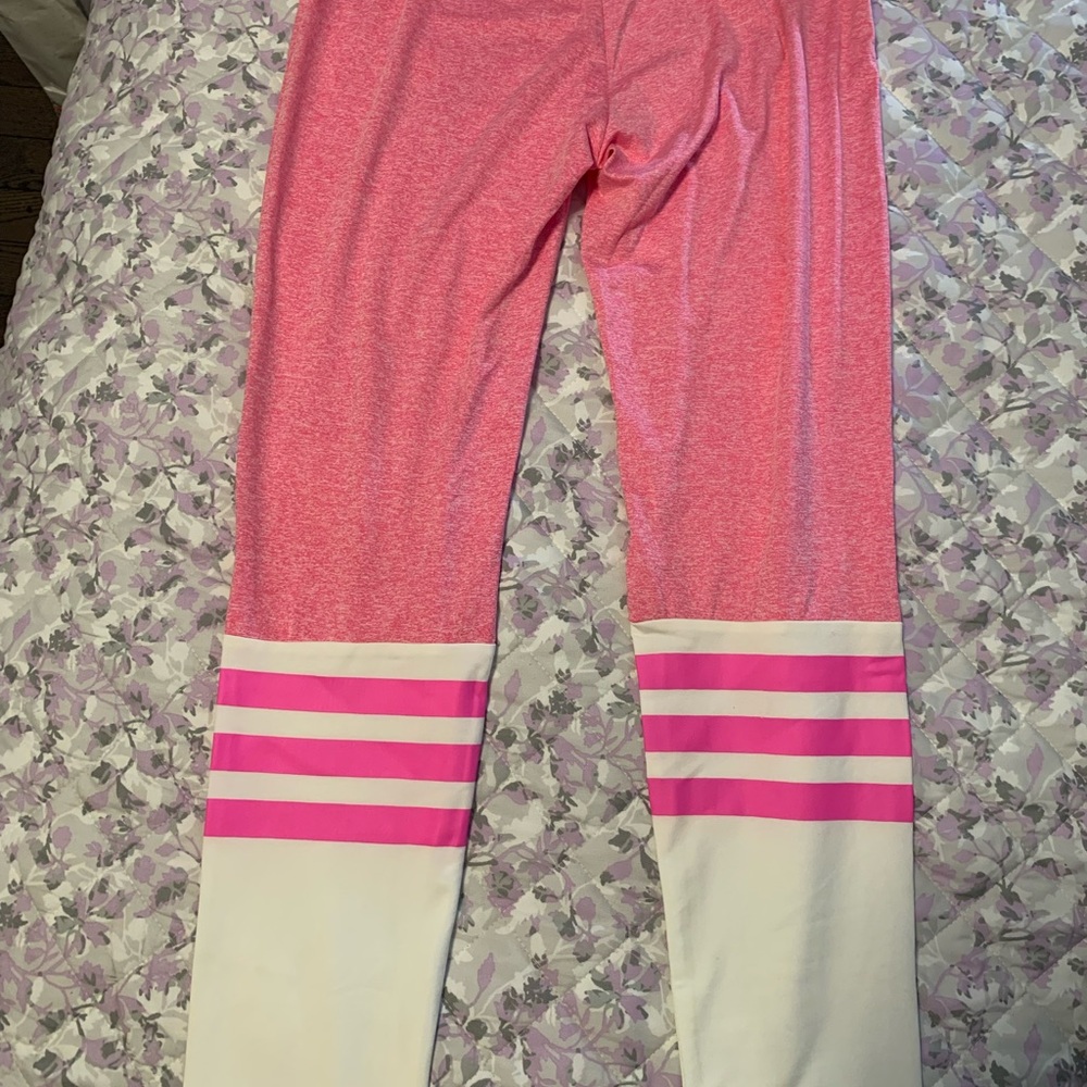 Pink and White leggings